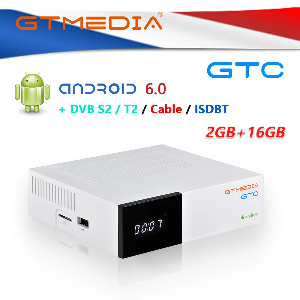 

Android TV Box GTMedia GTC DVB-S2/T2/C Bluetooth 4.0 Amlogic S905D 2GB 16GB Satellite Receiver Tv Tuner Biss VU for Europe M3U