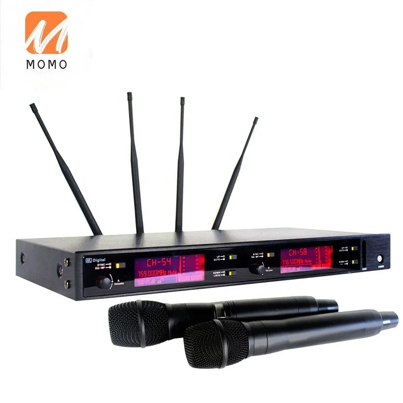 구매 새로운 디지털 400 미터 장거리 Sans 필 무선 시스템 UHF 노래 보컬 다이나믹 전문 무선 마이크