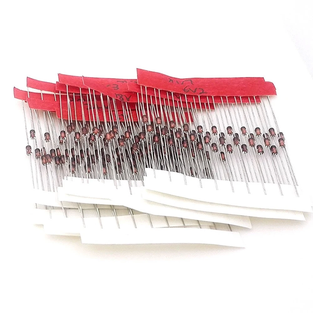 

140Pcs/Lot 1W Zener Diode Assorment Kit DO-35 3.3V-24V 14 Values 3.3V 3.9V 4.7V 5.1V 6.2V 6.8V 8.2V 10V 12V 15V 16V 18V 20V 24V