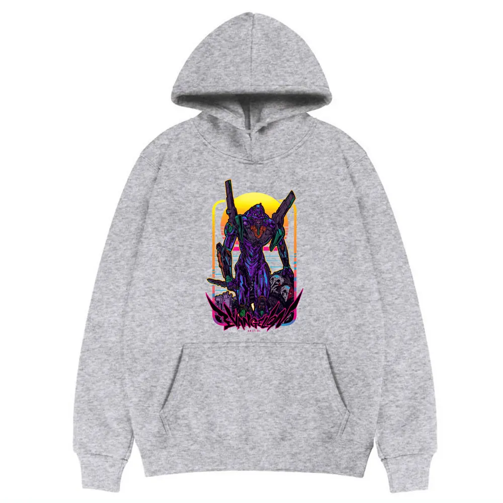 

Cartoon Ayanami Rei Print Hooded Sweatshirt Men's Harajuku Hoodies Fashion Pocket Hoody Pure Cotton Man Women Hoodie Tracksuit