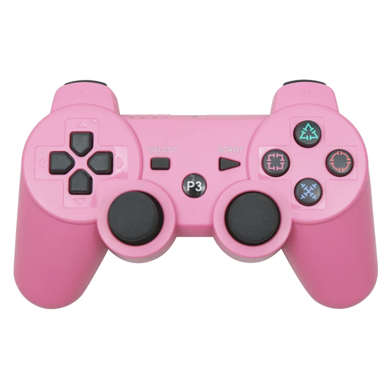 Bluetooth-контроллер для sony PS3 игрового контроллера геймпад для Play Station 3 Беспроводной джойстик для sony Playstation 3 ПК SIXAXIS пульта - Цвет: pink