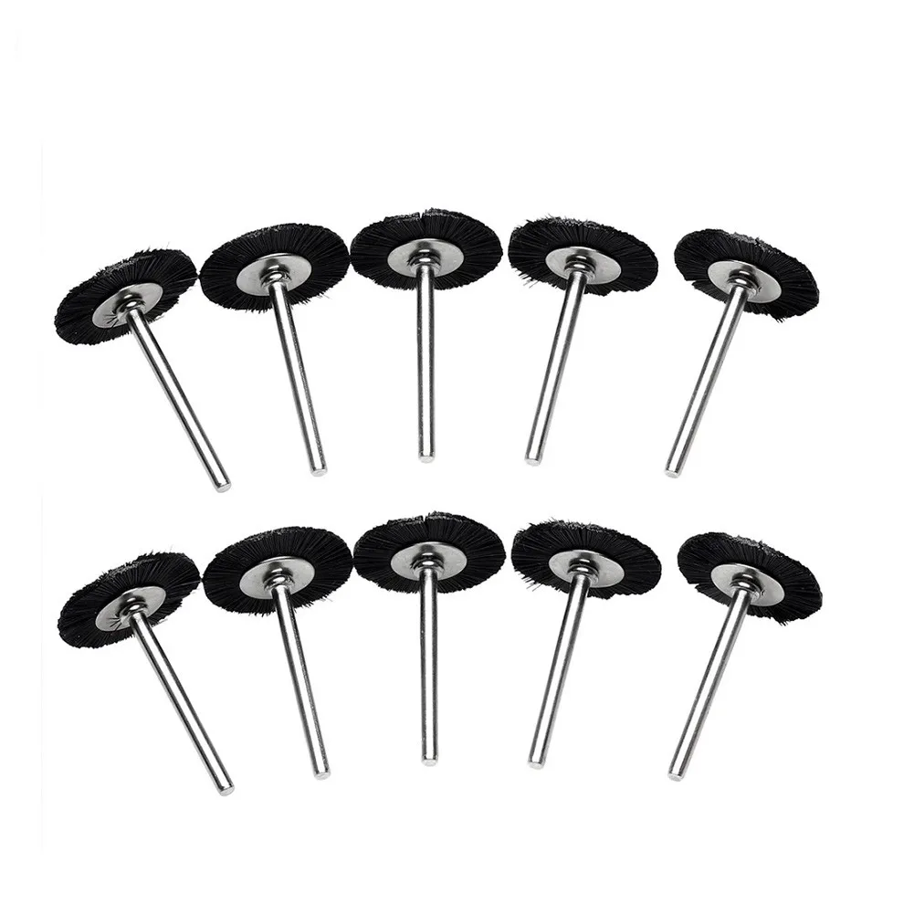 

Polishing Polishing Brushes Wheels 41mm Mandrel Length Black+Silver Bristle