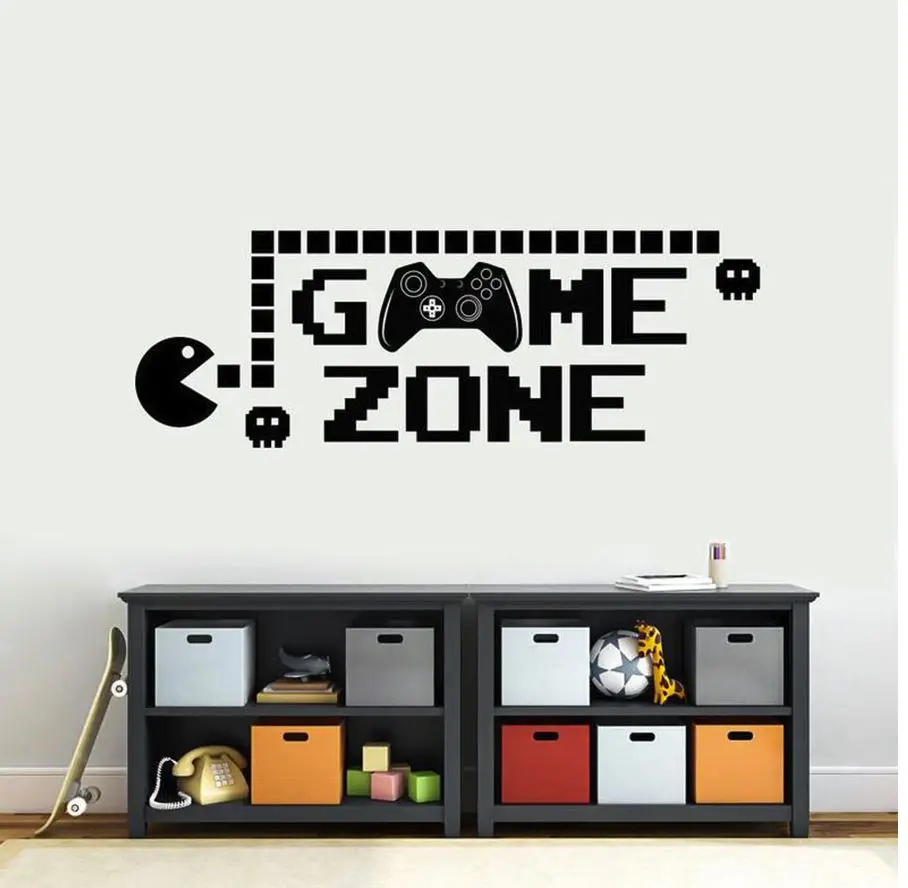 Игровые наклейки на стену Game Zone для подростков спальни мальчиков комнат в