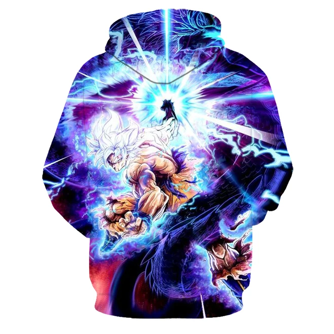 Аниме Dragon Ball Z карман супер толстовка мужская 3D толстовки Супер Саян Гоку верхняя одежда с рисунком для подростков мужчин/wo мужчин мультфильм толстовка