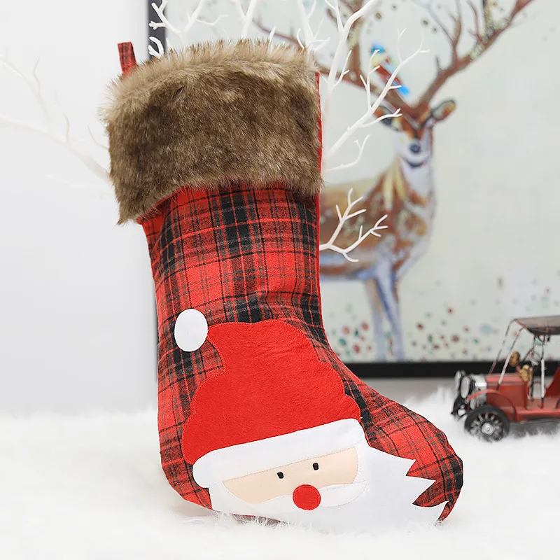 2021 Новогодние рождественские войлочные наклейки чулки DIY Noel подарки