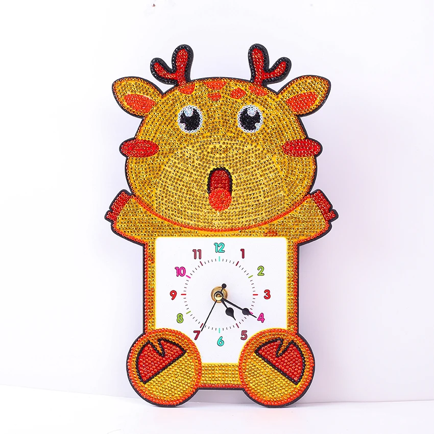 Новые часы особой формы Алмазная картина мультфильм 5D DIY вышивка горный хрусталь