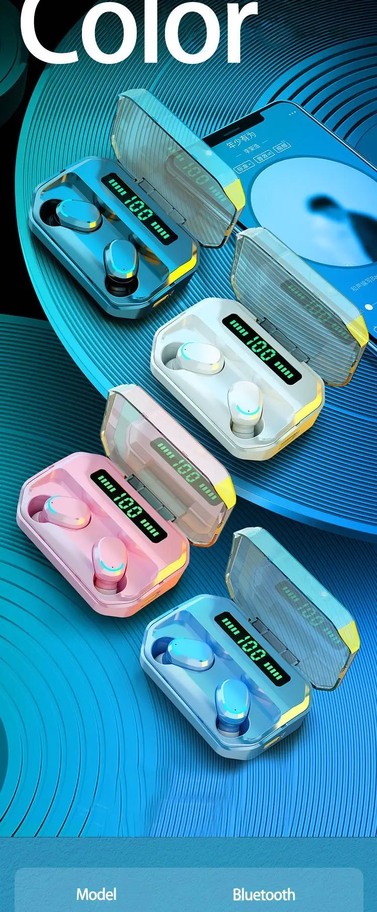 

Bluetooth 5,0, Спортивная гарнитура на два уха, 2200ма, беспроводная, водонепроницаемая, 9D стерео, с микрофоном, сверхдлительный режим ожидания