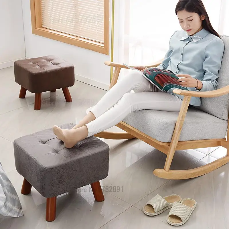 Табурет большого диаметра из массива дерева в европейском и американском стиле