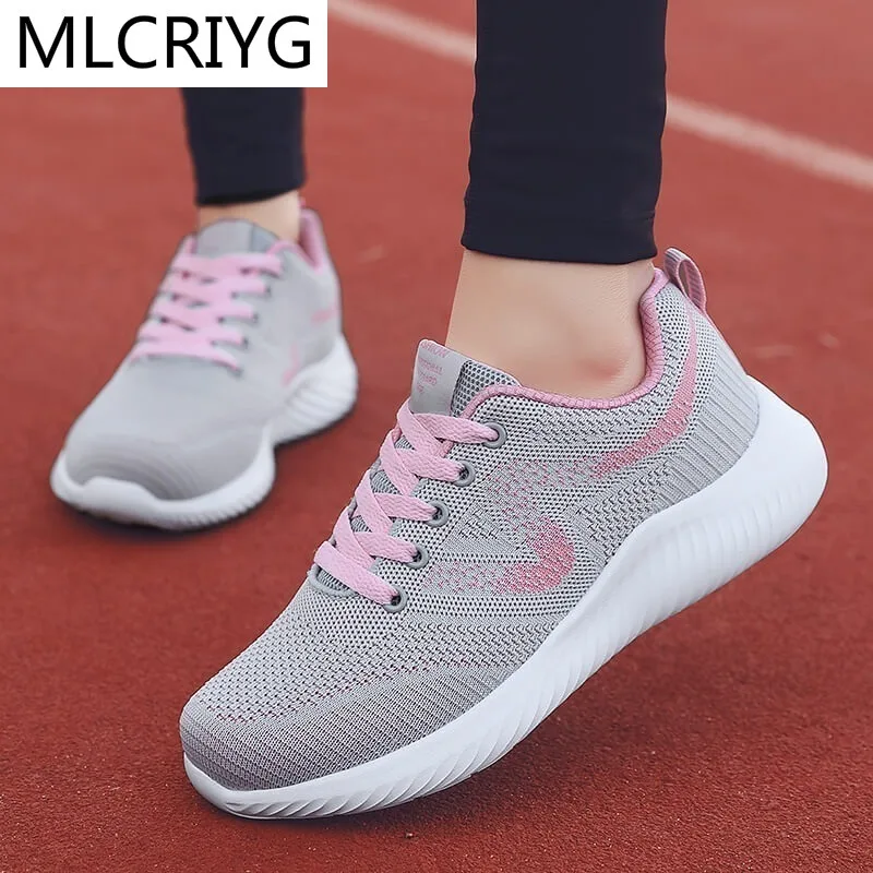 

Модная женская обувь 2021, удобная дышащая сетчатая повседневная обувь, осенние женские нескользящие износостойкие кроссовки на шнуровке