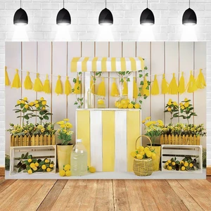Yeele Fruit Store Yellow Flower Newborn Baby Shower Birthday Photography Backdrops Vinyl Photographic Background Photophone Prop