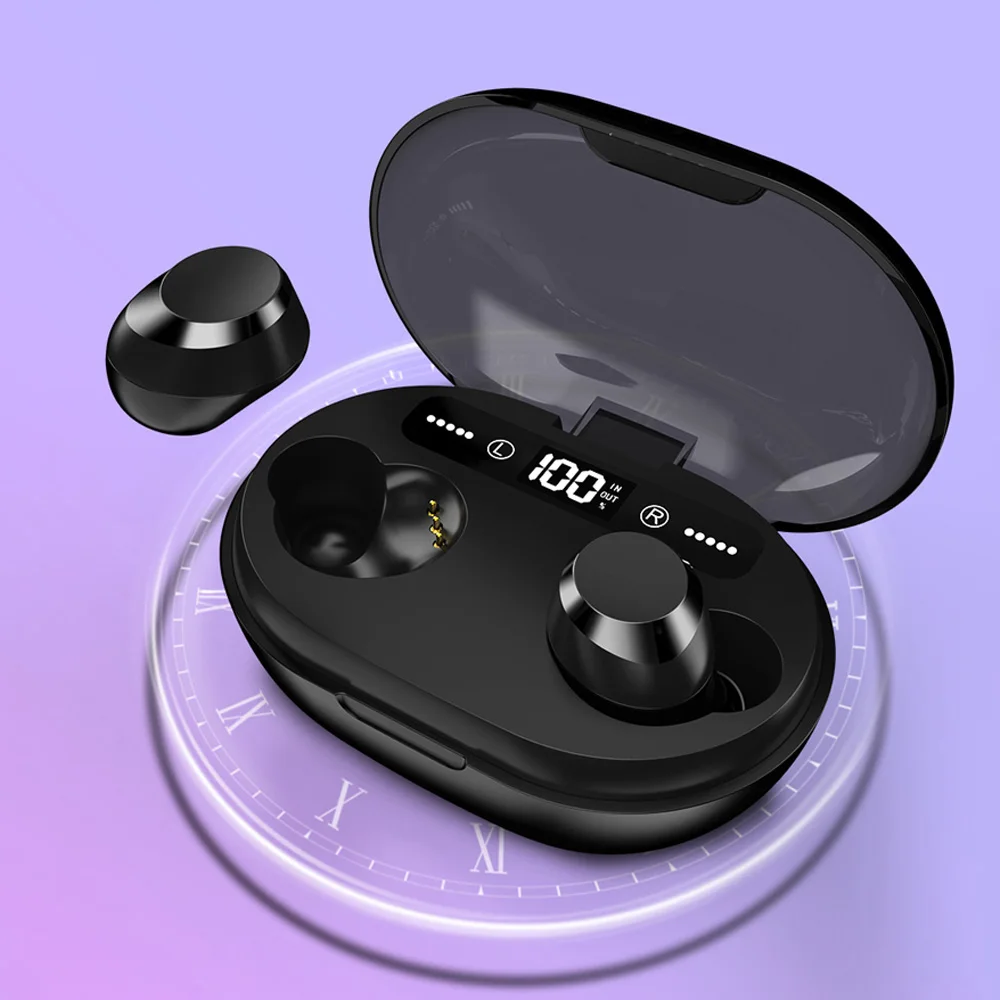 6D стерео Bluetooth наушники с шумоподавлением Беспроводные TWS 3300 мАч светодиодный
