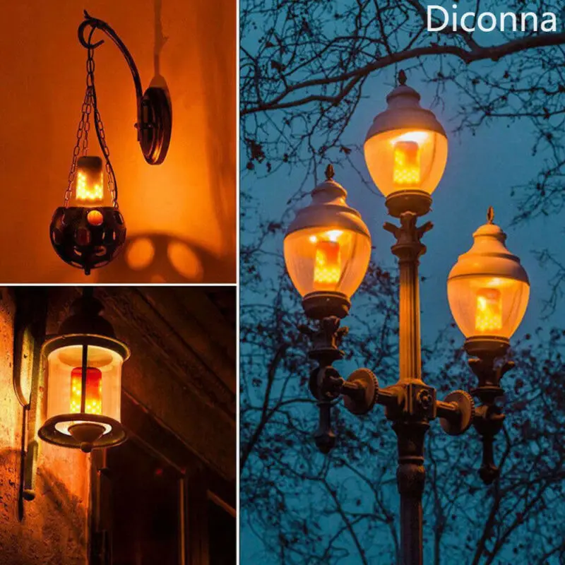 Новые модные забавные 3/4 режимов E27 7 видов цветов огонь LED эффект светильник