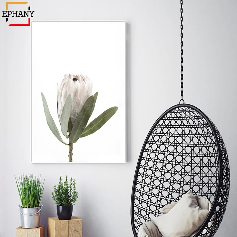 Protea с принтом растительный настенный Декор для дома цветы холст картина