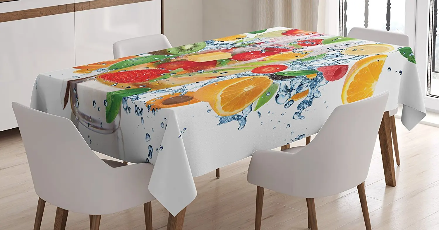 Фрукты Декоративная скатерть фруктовый коктейльный разбрызгивающийся жидкий