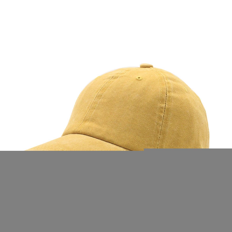Высококачественная промытая хлопковая Регулируемая однотонная Бейсболка
