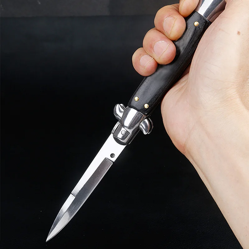 Карманный складной нож AKC быстрооткрывающийся итальянский клинок 9 дюймов с