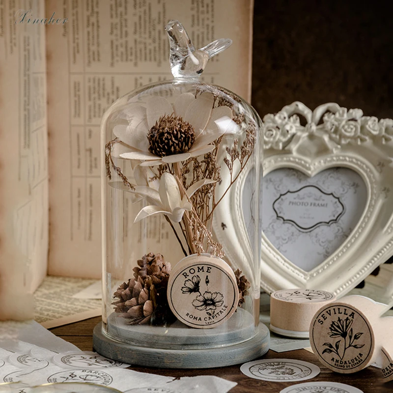 3 шт. винтажная ромашка гриб папоротник печать растения DIY Деревянные и резиновые