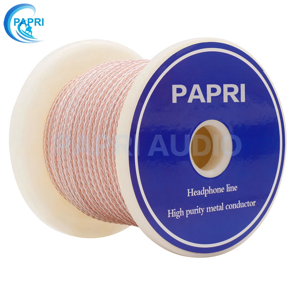 PAPRI 3.28ft/1 м 16 ядер тефлон 8 ядер OCC медь/OCC серебро Обновление Аудио кабель для наушников HIFI DIY наушники провода