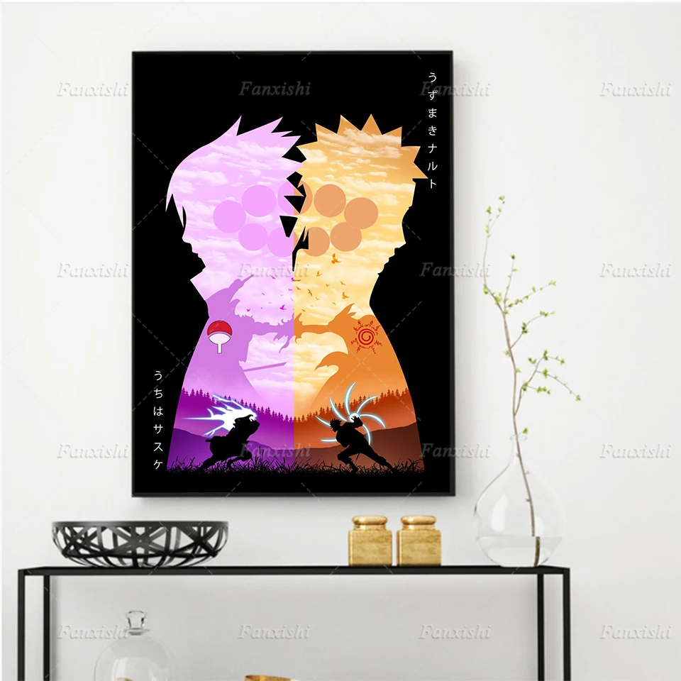 

Naruto And Sasuke Anime Posters Painting Nordic Wall Art Prints Canvas Modular Picture for Living Room Home Decoration Boy Gift
