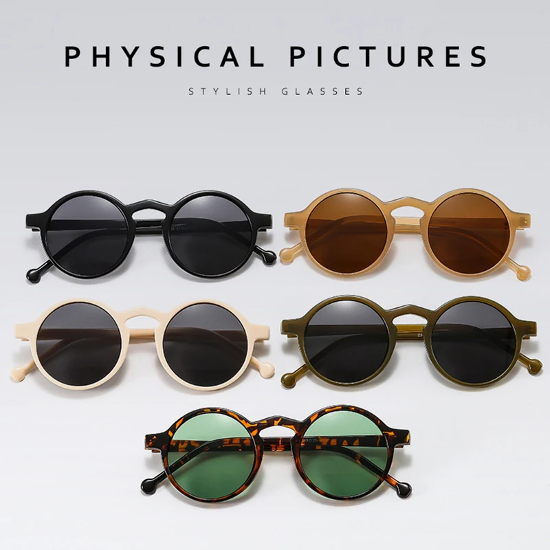 

New Fashion Round Frame Sunglasses Modern Retro European And American Star Tide Street Take Sun Glasses Personality Sunglasses