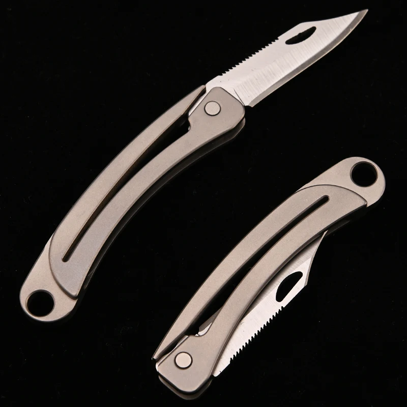 Складной мини нож из титанового сплава портативный брелок EDC разборка экспресс