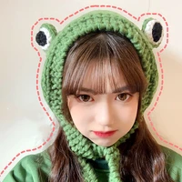 fashion frog hat beanies knitted winter hat solid hip hop skullies knitted hat cap costume accessory gifts warm winter bonnet