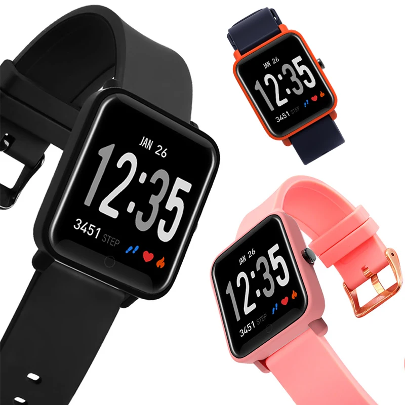 BINSSAW Bluetooth SmartWatch 2.5D LED изогнутое стекло Шагомер фитнес-трекер монитор