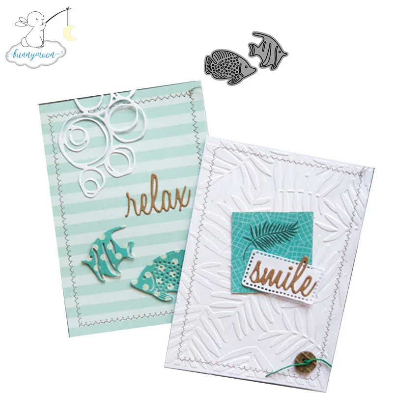 CH две рыбки металлические режущие штампы 3D DIY Скрапбукинг углеродный острый