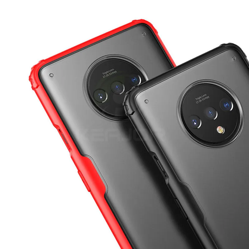 Чехол для телефона Oneplus 7t 7 Pro Мягкий силиконовый + жесткий чехол PC Fundas матовая