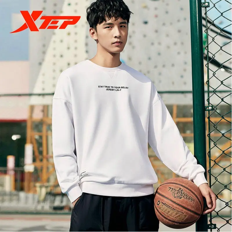 Xtep Jeremy Lin мужской свитер осень и зима Новый Круглый Вырез Свободный трендовый