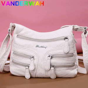 Сумка-мессенджер женская из мягкой искусственной кожи, Роскошный дизайнерский портативный саквояж на плечо, клатч кросс-боди