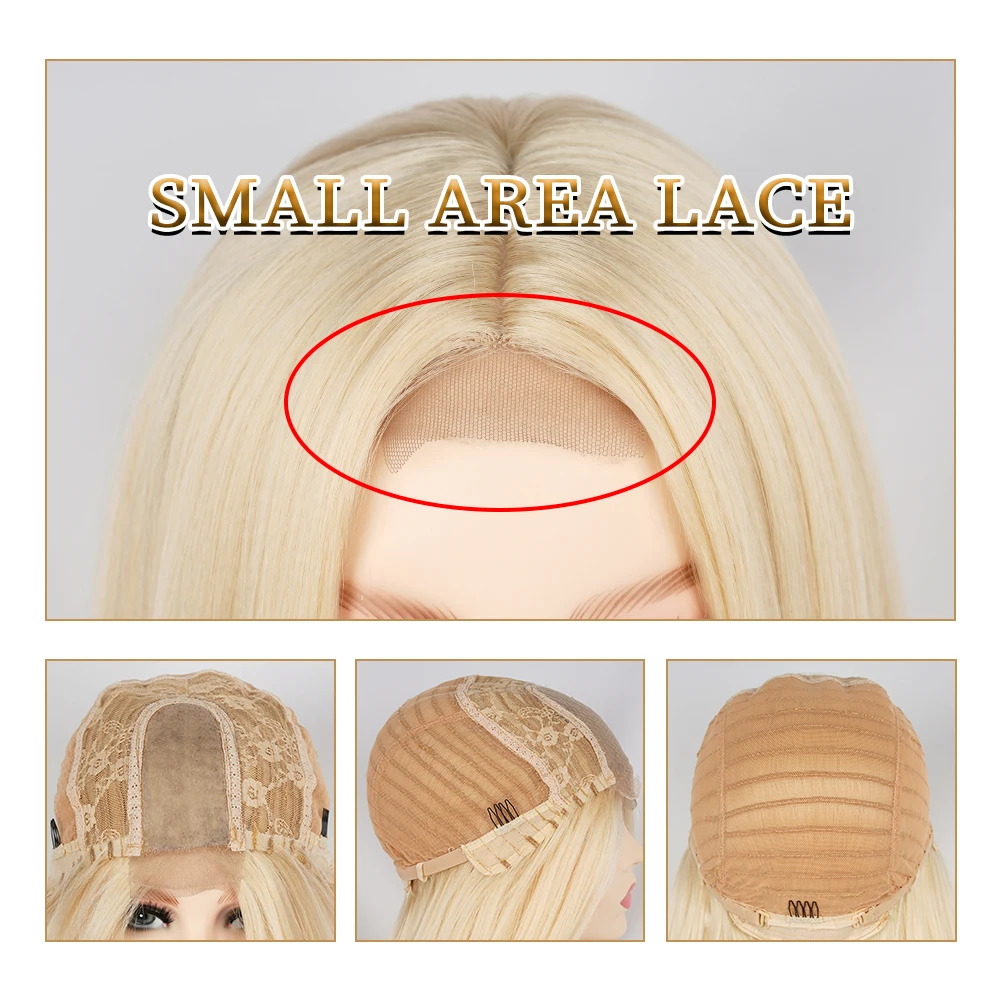 blonde wig Длинный прямой парик блонд синтетический средней длины из натуральных