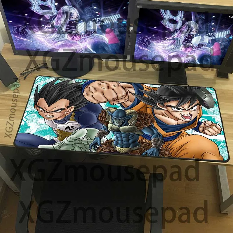 XGZ большой коврик для мыши Черный замок край аниме Dragon Ball Сон Гоку компьютерный стол коврик Резиновая полоса Нескользящая изоляционная подставка