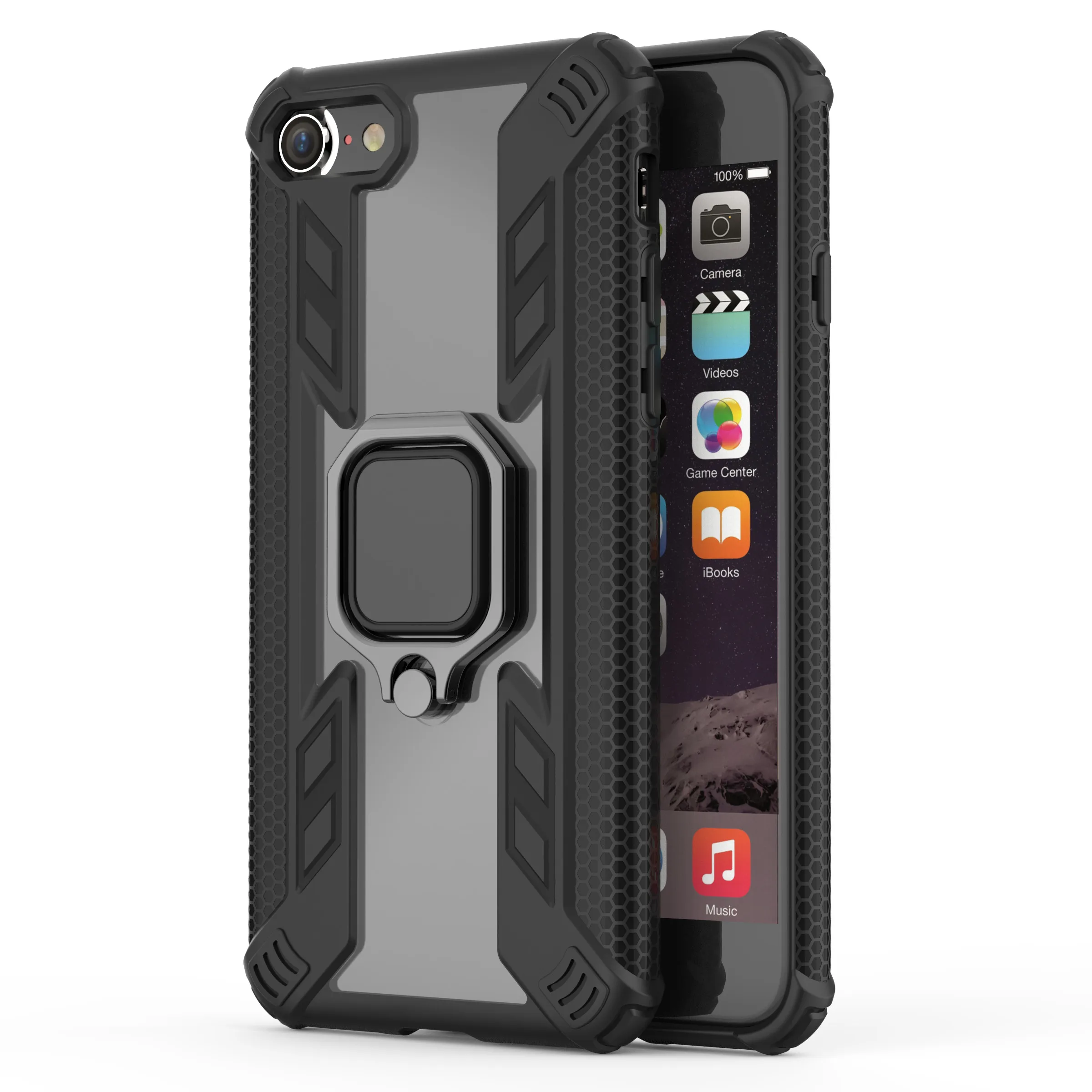 Soft Armor Case For iphone 6 6S 7 8 Plus X XS MAX XR Shockproof Silicone Car Magnetic Holder Ring Protective Cover Phone | Мобильные