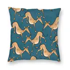 Двухсторонняя наволочка для подушки с изображением собаки борзыхи Kawaii, наволочка для подушки для гостиной, декоративная наволочка для дома