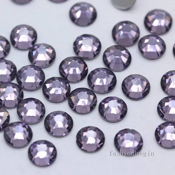 violet Высокое качество ss30 43 цвета серебряный с плоской задней частью стеклянный камень не горячей фиксации хрустальные стразы свадебные открытки, ювелирные изделия, платье делая бусины - Цвет: violet