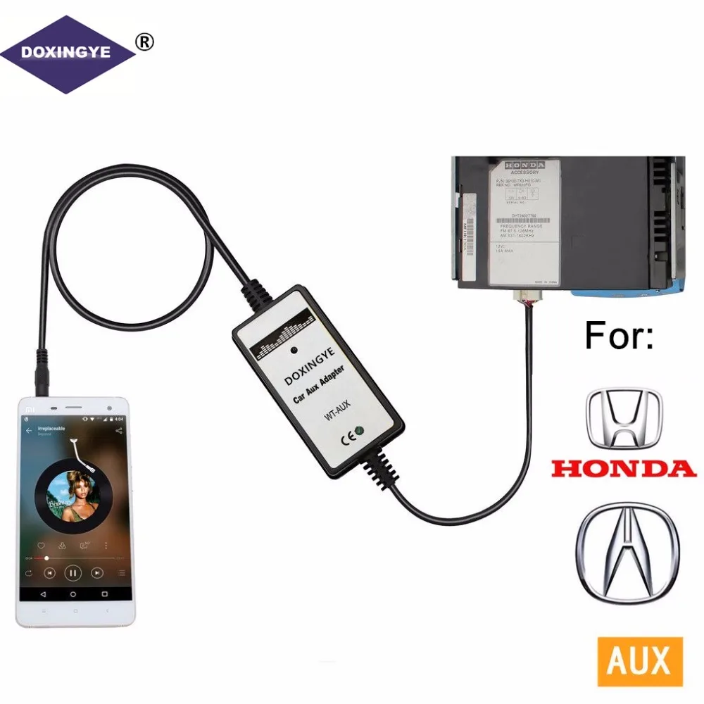 DOXINGYE 3 5 мм Aux in радио цифровой адаптер для смены CD MP3 плеер 6 + 8 контактный интерфейс