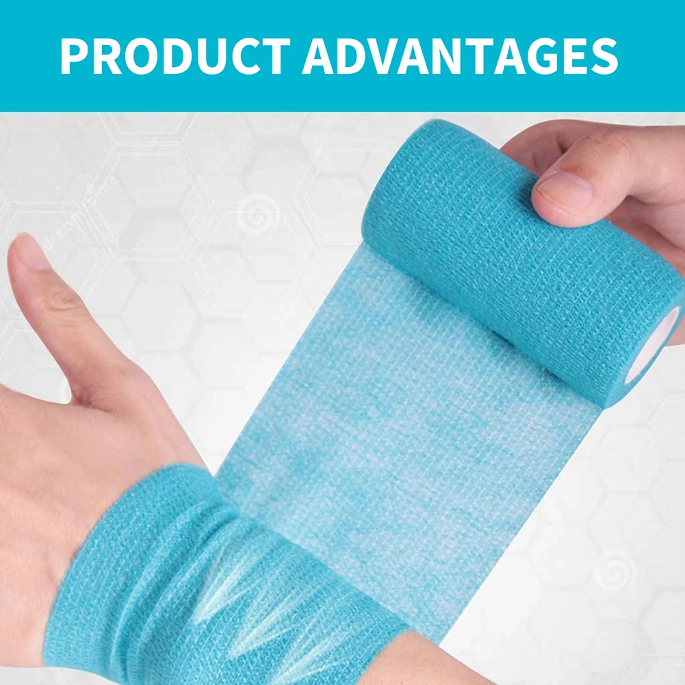 

4.5m Self Adhesive Elastic Bandage Breathable Sports Wrist Wrap Protector Tape Hand Joint Support Straps Pain Fitness Care Tape