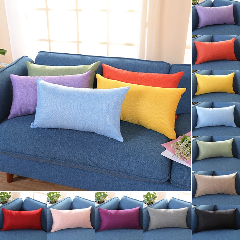

Rectangular Cushion Cover 30x50 Polyester Pillowcase Decorative Sofa Cushions Pillowcover Home Decor Black Yellow Pillow Cases