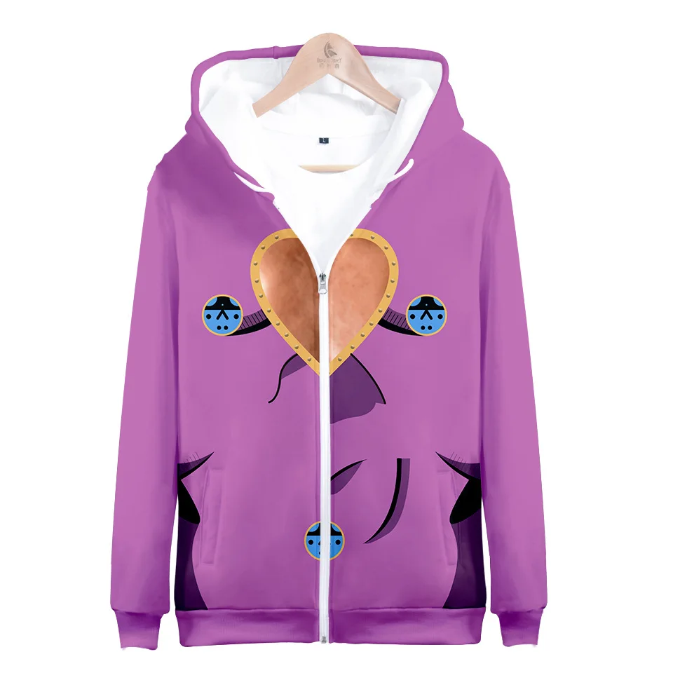 

Anime JoJo's Bizarre Adventure Hoodie Sweatshirt Thin Hoodies Casual Zipper Hooded Tops Coat Outfit for Men Boys