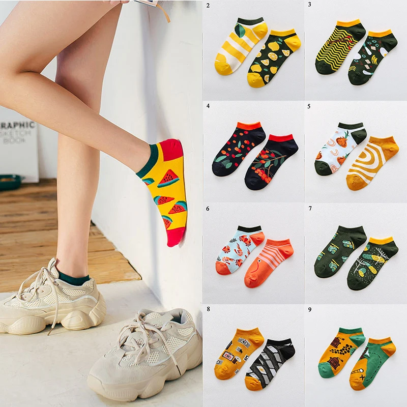 

High Quality Print Art Ankle Socks Women Cute Animal Socks Girls Short Socks Cotton Sweat Sock Thin Funny Sock Breathable