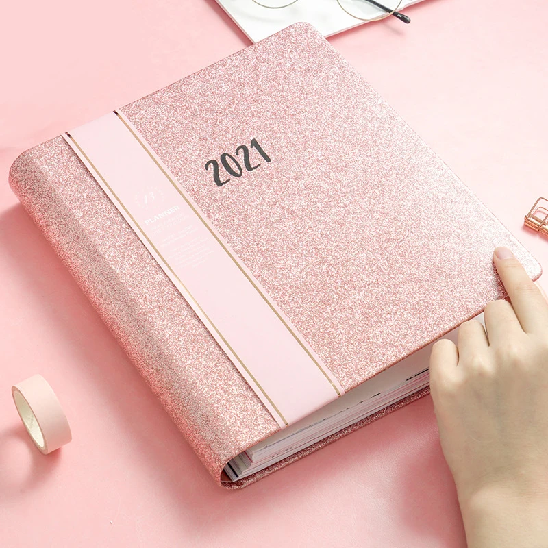 

2021 B5 Diary Notebook Planner English Language Agenda Spiral Journal Coil Weekly Notepad Office Daily Plan Calendar Note Book