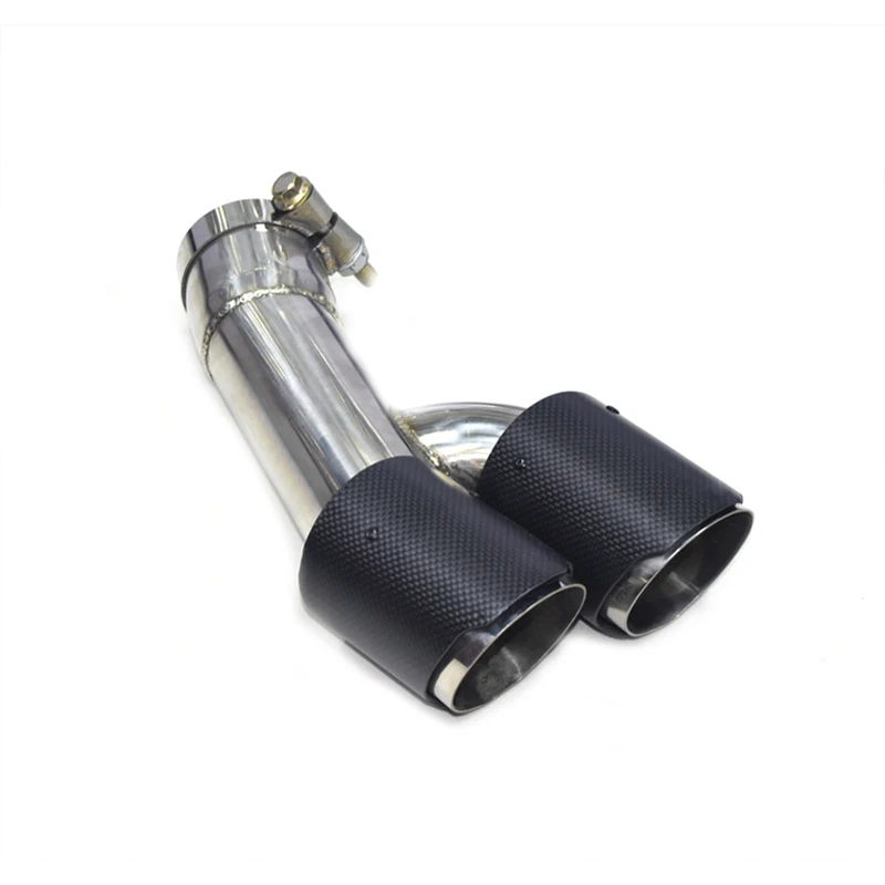 1 шт. черная Автомобильная задняя выхлопная труба из нержавеющей стали глушитель