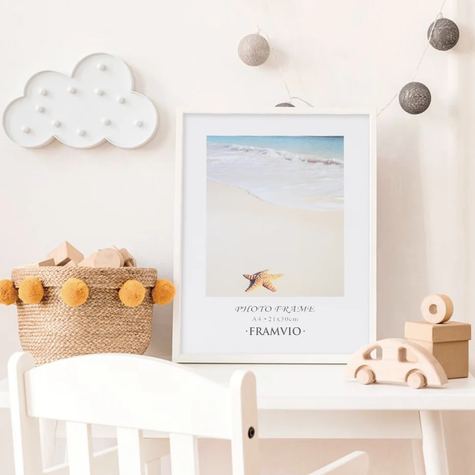 FRAMVIO A4 A3 белые рамки для фотографий Детские Декор металлический коврик из