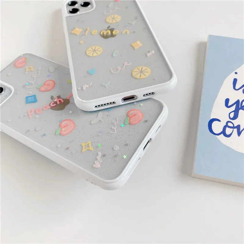 

Epoxy Peach Lemon Drop-Resistant Cell Phone Case iPhone 8 Plus Case iPhone X Case iPhone 11 Case