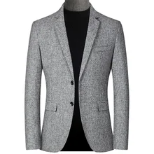 Costume d'automne coupe cintrée pour homme, nouvelle collection, blazer décontracté, couleur unie, fête de mariage, bal de promo, 2021  (1)