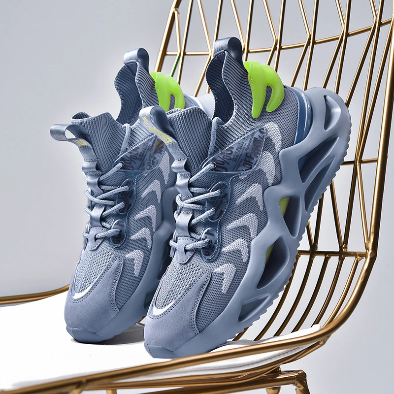 

CYYTL Newest Men's Breathable Running Shock Absorption Comfortable Sneakers Blade High Top Shoes Boys Outdoor Sports Tennis