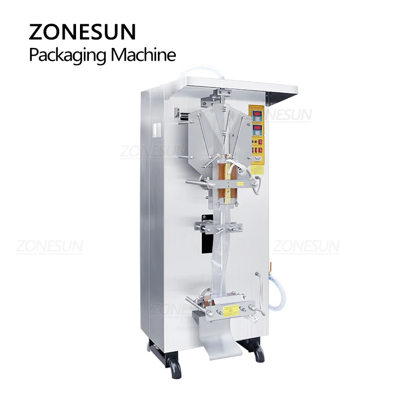 ZONESUN Automatic Liquid Packing Machine Plastic Package BeanMilk Sauce Bag Pure Water Sachet Milk Juice Filling Sealing |