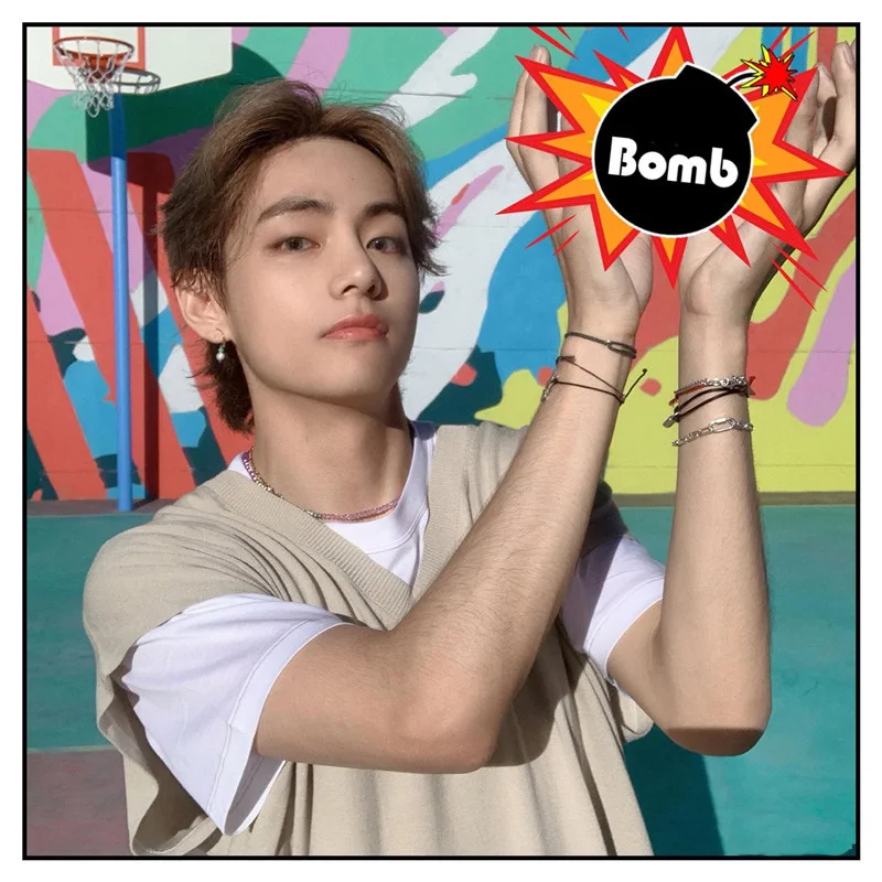 

1 шт. браслет Bangtan Boys в стиле K-POP, V-образный динамитный альбом, ювелирные изделия с одинаковым смайликом и счастливым лицом, поклонники, подар...