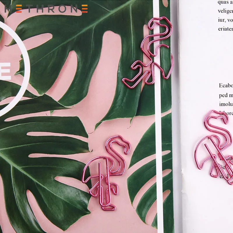 Hethrone 8 шт./упак. Красивая Закладка в виде фламинго многофункциональная